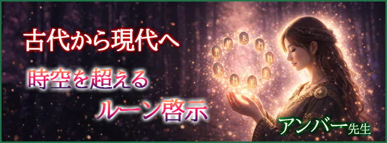 古代から現代へ　時空を超えるルーン啓示　アンバー先生